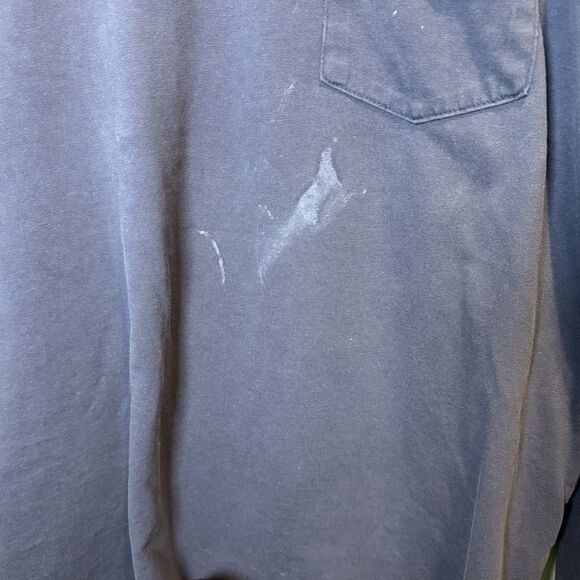 Carhartt  Men's Force Flame Resistant FR Long Sleeve Navy Shirt Size XL *SPOTS* - Picture 4 of 16